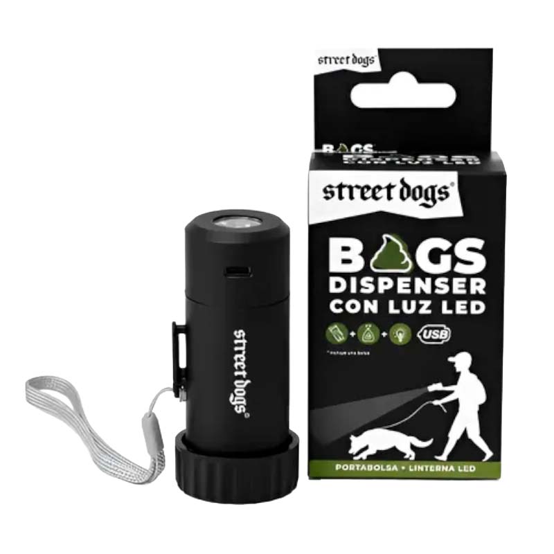 Streetdogs Dispensador de Bolsas con luz LED